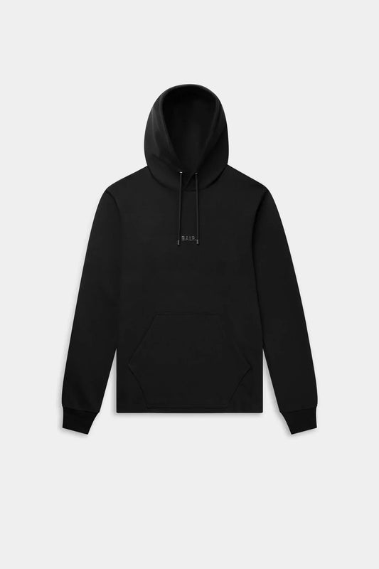 BALR. Q-SERIES REGULAR FIT HOODIE JET BLACK
