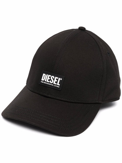Diesel logo-patch cotton baseball cap