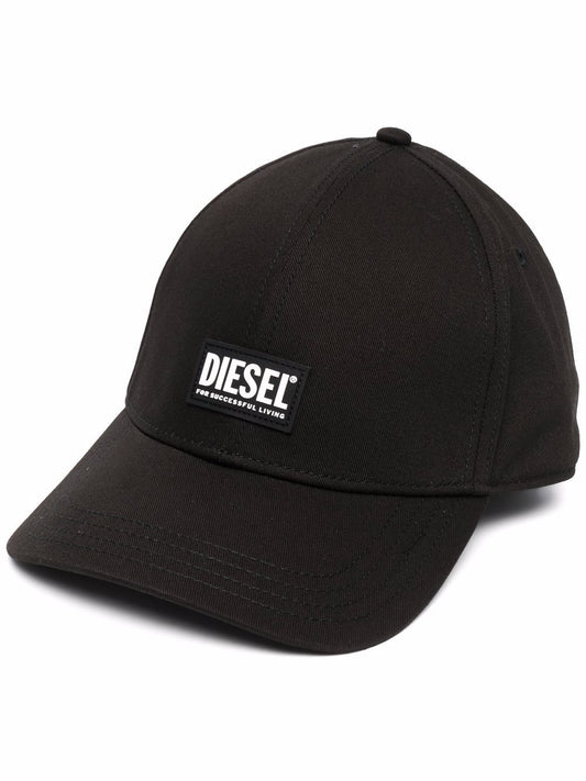 Diesel logo-patch cotton baseball cap