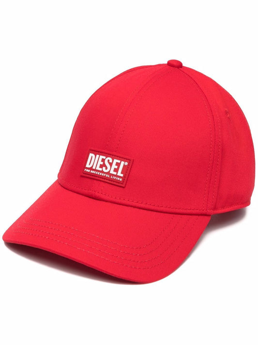 Diesel logo-patch cotton baseball cap