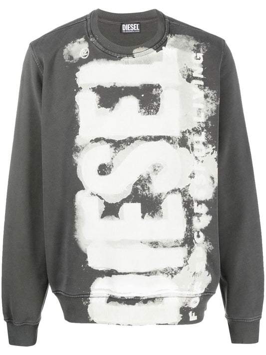 Diesel logo-print cotton sweatshirt