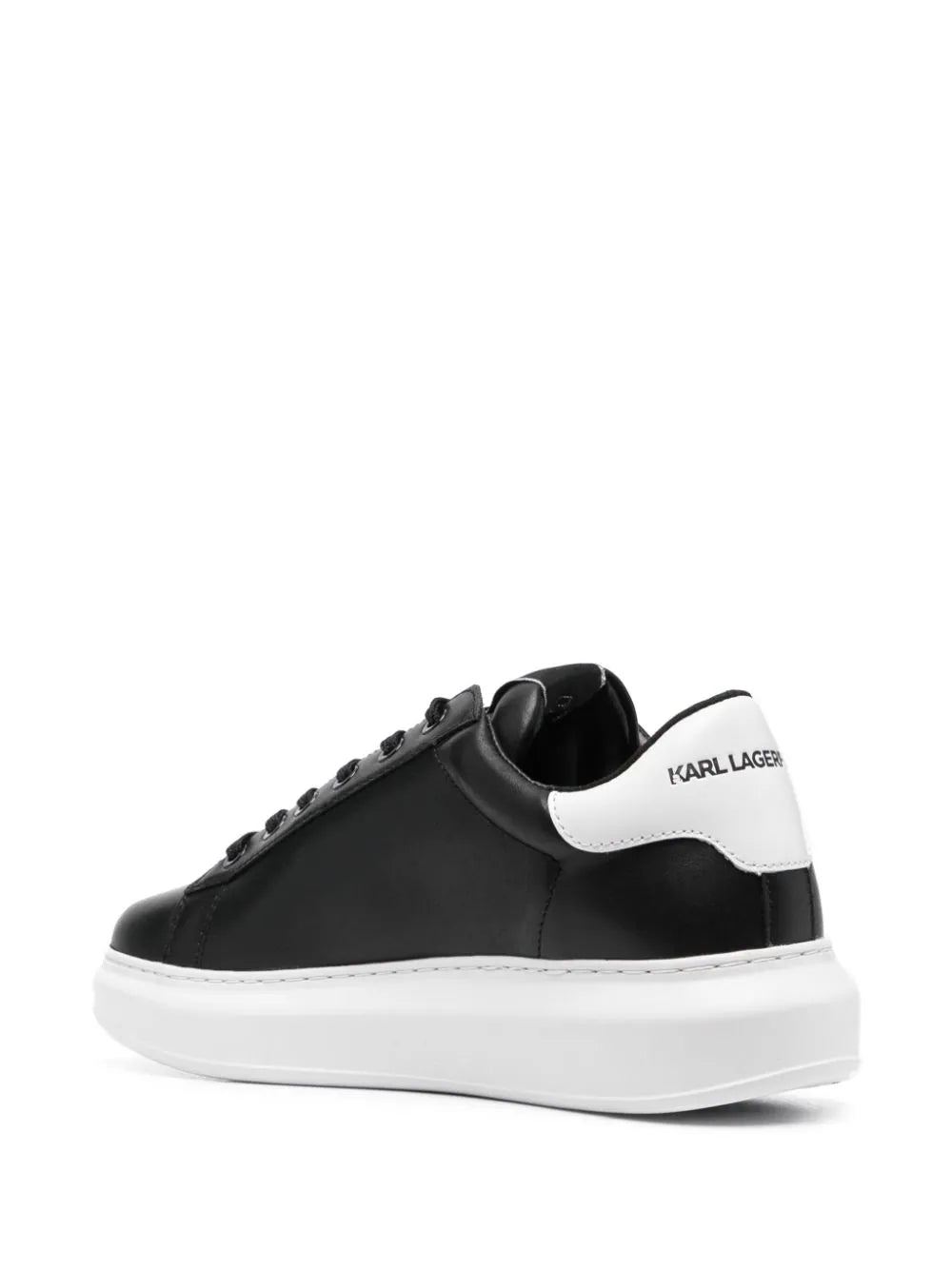 Karl Lagerfeld logo-appliqué leather sneakers
