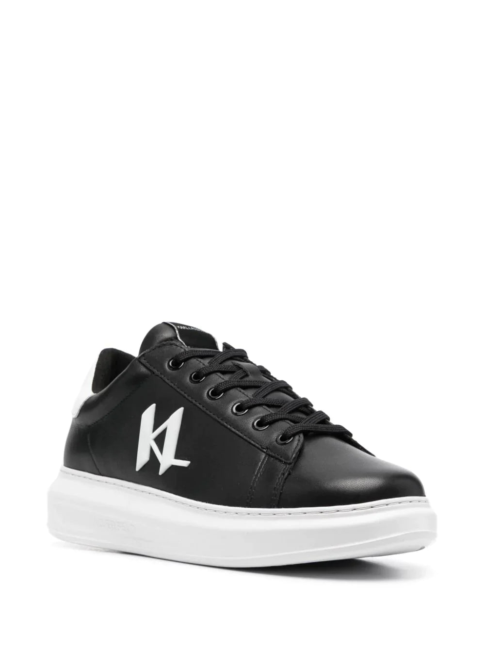 Karl Lagerfeld logo-appliqué leather sneakers