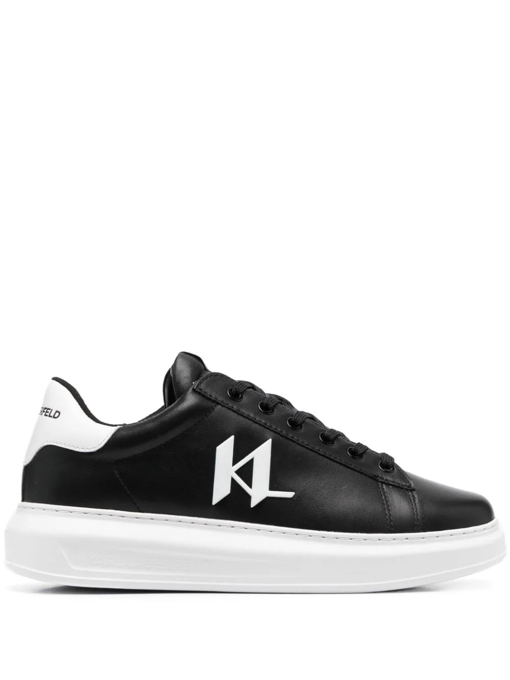 Karl Lagerfeld logo-appliqué leather sneakers