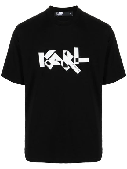 Karl Lagerfeld graphic-print cotton blend T-shirt