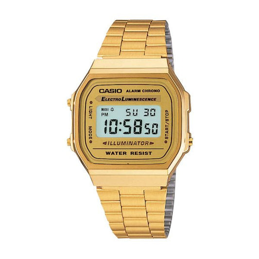 Casio Retro Digital Gold Tone Stainless Steel Watch