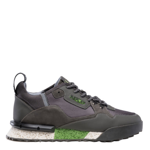 REPLAY FIELD SPEED LACE UP LEATHER SNEAKERS